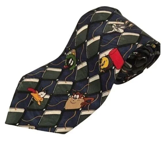 Looney Tunes Mania Vintage Cartoon Necktie Warner Brothers Bugs Bunny 60"x4" - Picture 3 of 7